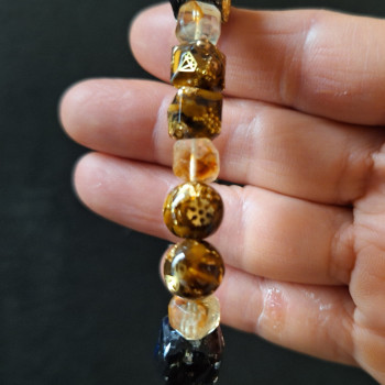 虎眼石.黃水晶.黑奧剛手鍊 虎眼石.黃水晶.黑奧剛手鍊