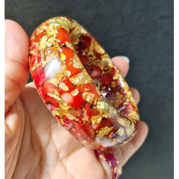 奧剛紅珊瑚珍珠手環