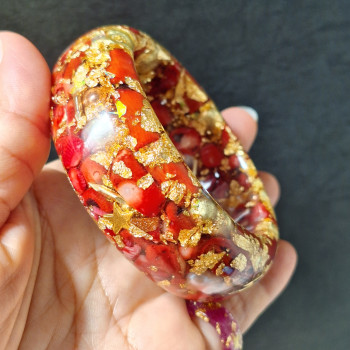 奧剛紅珊瑚珍珠手環